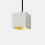 Betonlampe kubik (lille) lysegrå