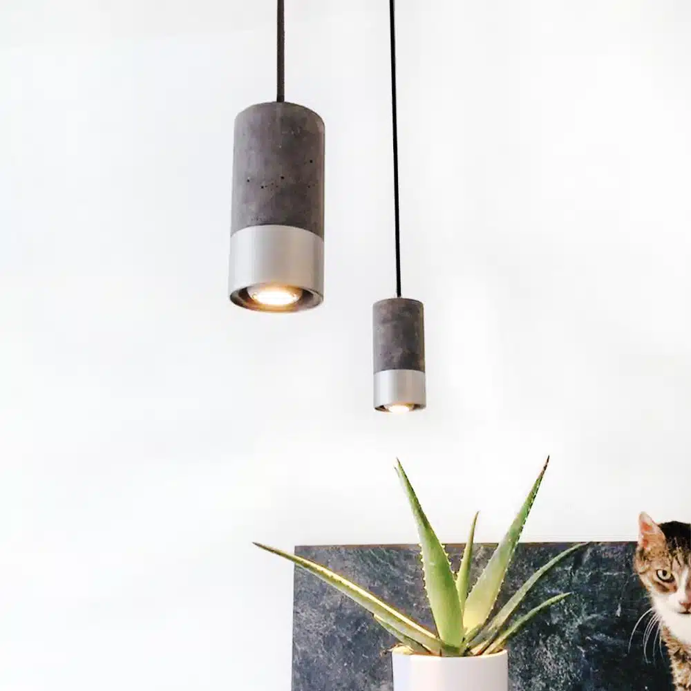 Lys betonlampe aluminium (3 styk) GU10 fatning, produktbillede 7 af 24, Loftlamper hos HomeNordic