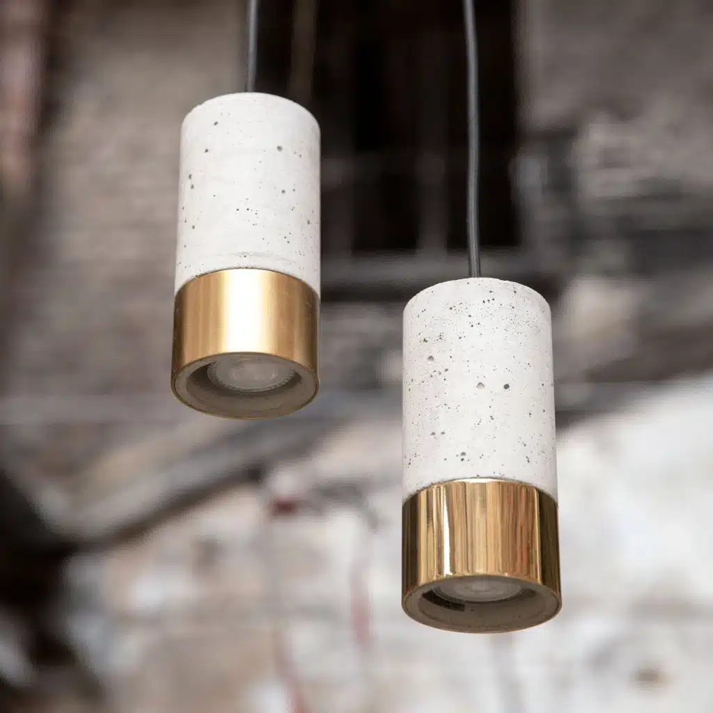 Lys betonlampe messing (3 styk) GU10 fatning, produktbillede 7 af 23, Loftlamper hos HomeNordic