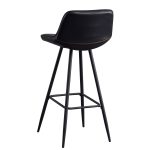 Jordan barstol sort kunstlæder - Billede 4