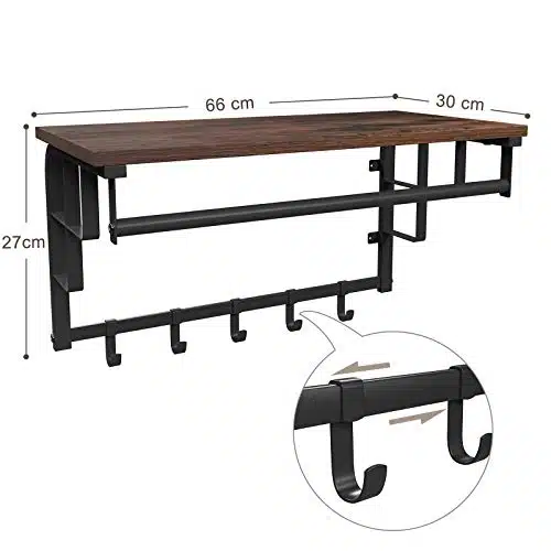 Vægmonteret vintage hylde 66 cm, produktbillede 10 af 23, Hylder hos HomeNordic