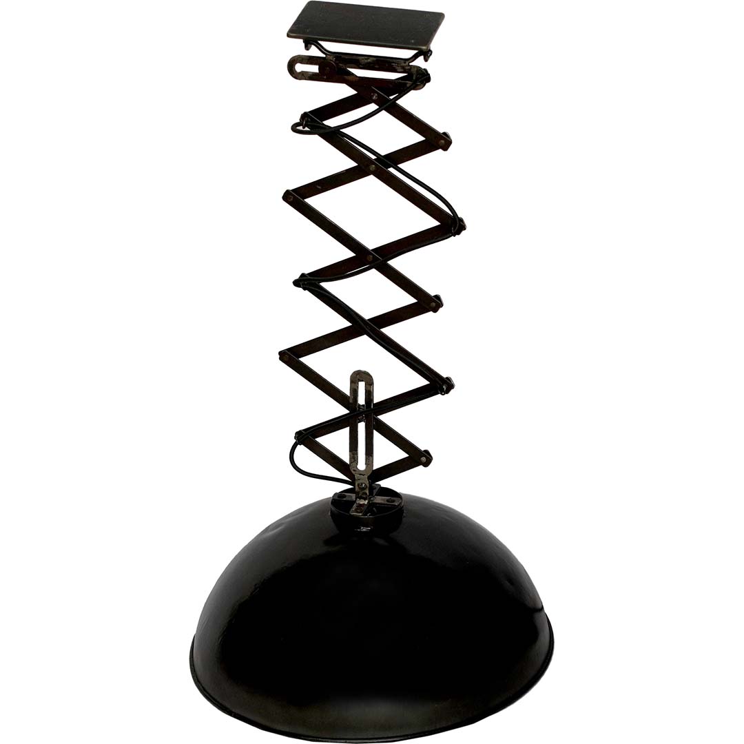 Billede af Fabriksloftlampe med sakseudtræk - sort