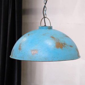 Blå antik loftslampe