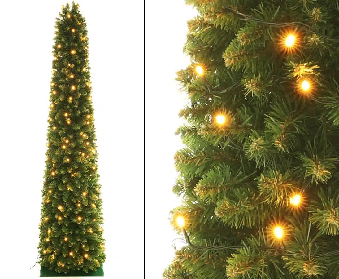 Juletræ 150 cm (søjle)med 96 led lys, produktbillede 7 af 24, Kunstige planter & træer hos HomeNordic