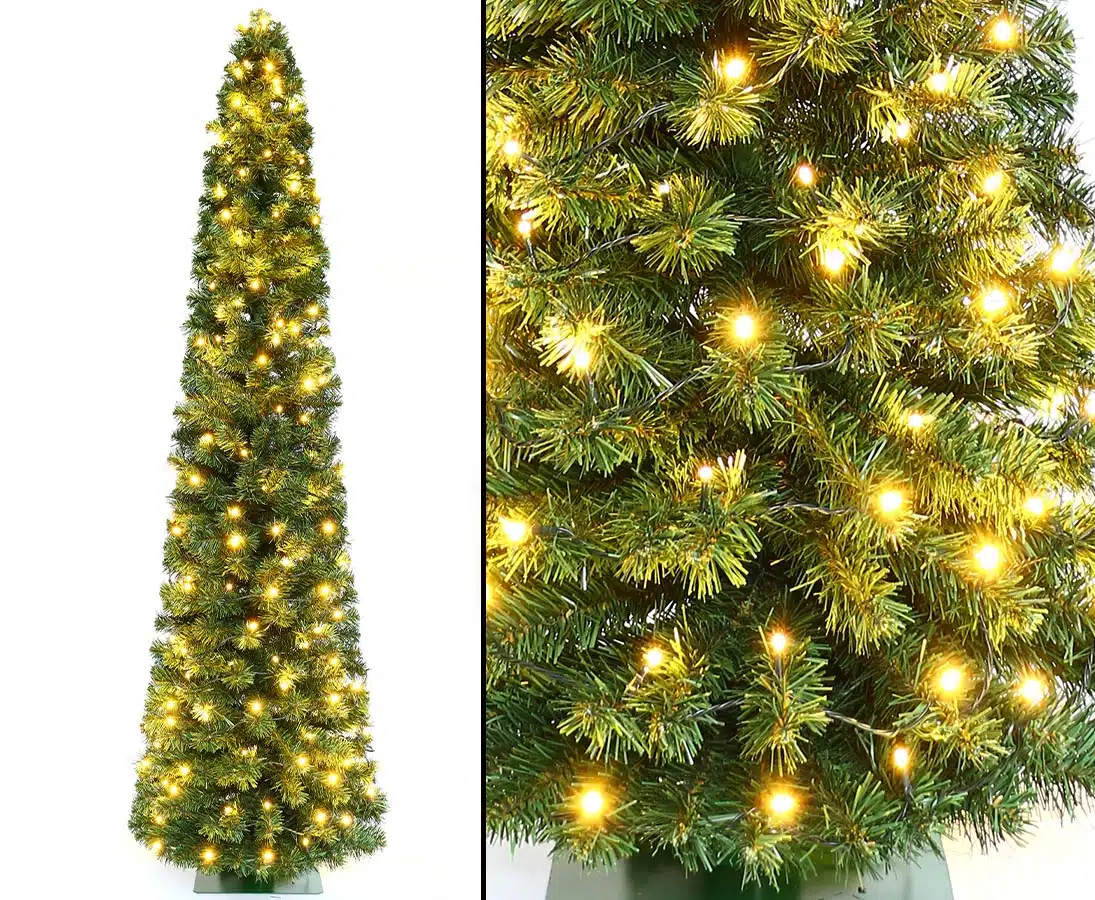 Juletræ 180 cm (søjle)med 192 led lys, produktbillede 9 af 24, Kunstige planter & træer hos HomeNordic