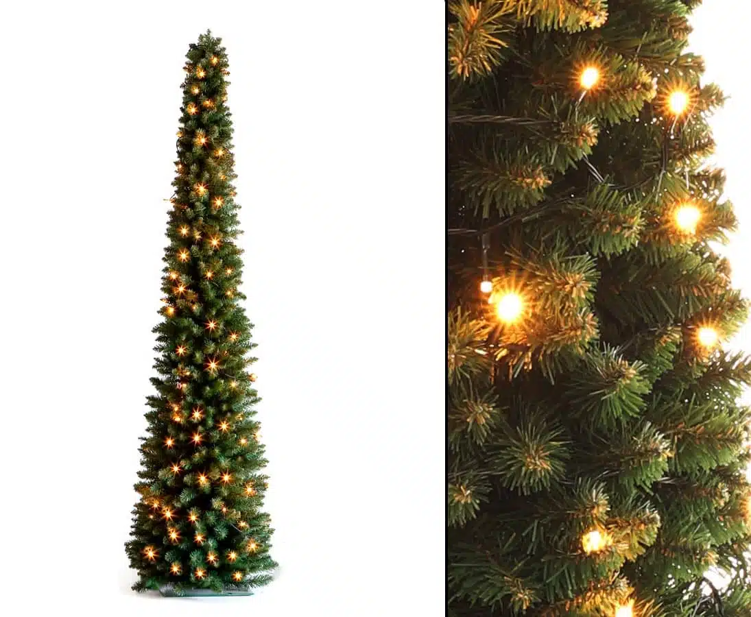 Juletræ 150 cm (søjle) med 200 led lys, produktbillede 4 af 24, Kunstige planter & træer hos HomeNordic