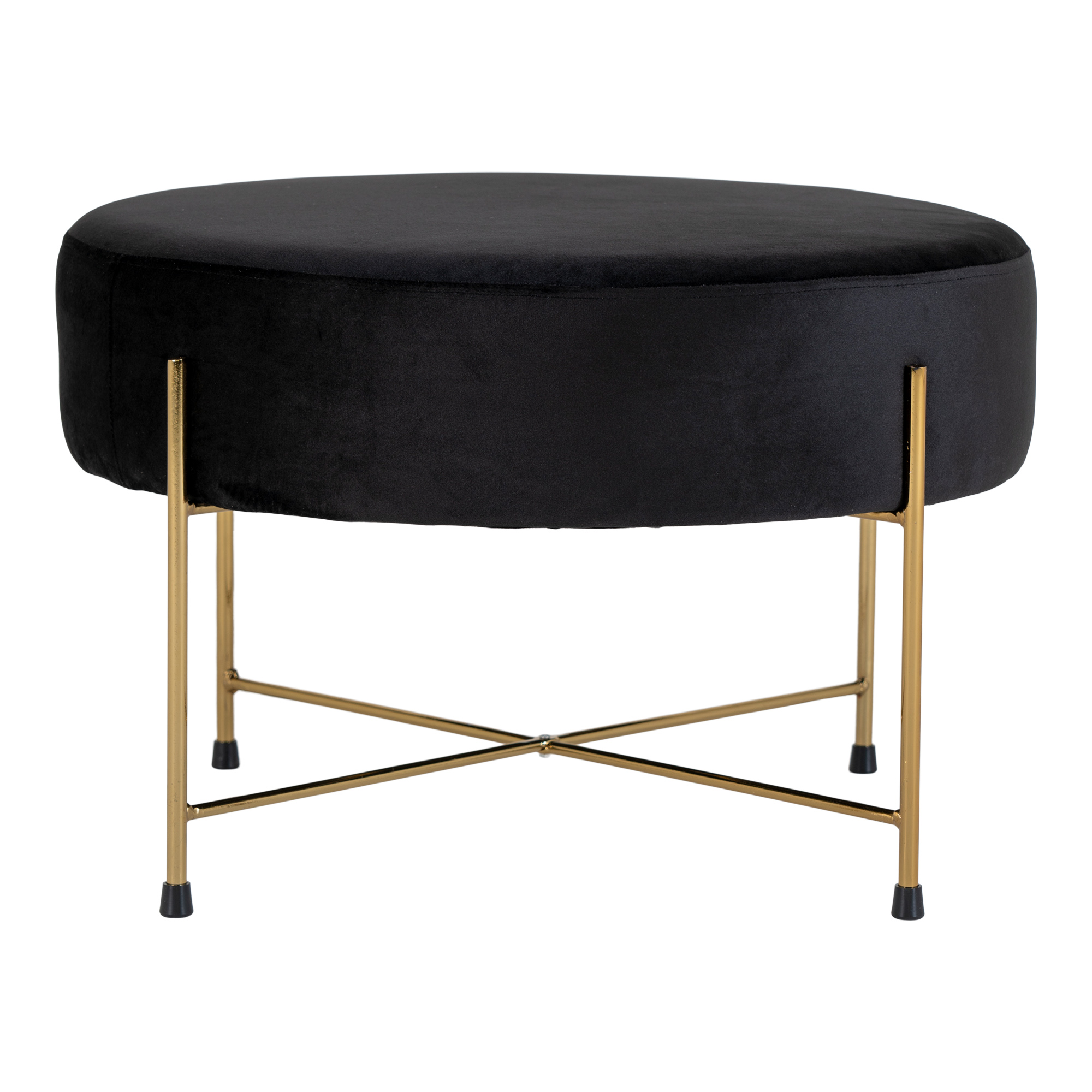 Billede af Sandby puf sort velour