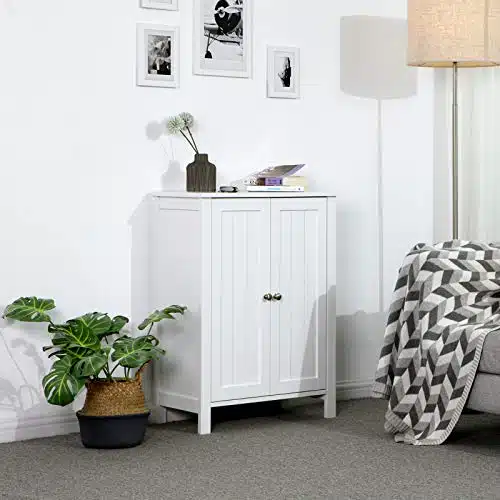 Hvidt skab 60 cm bredt og 80 cm højde med låger, produktbillede 9 af 23, Skabe hos HomeNordic