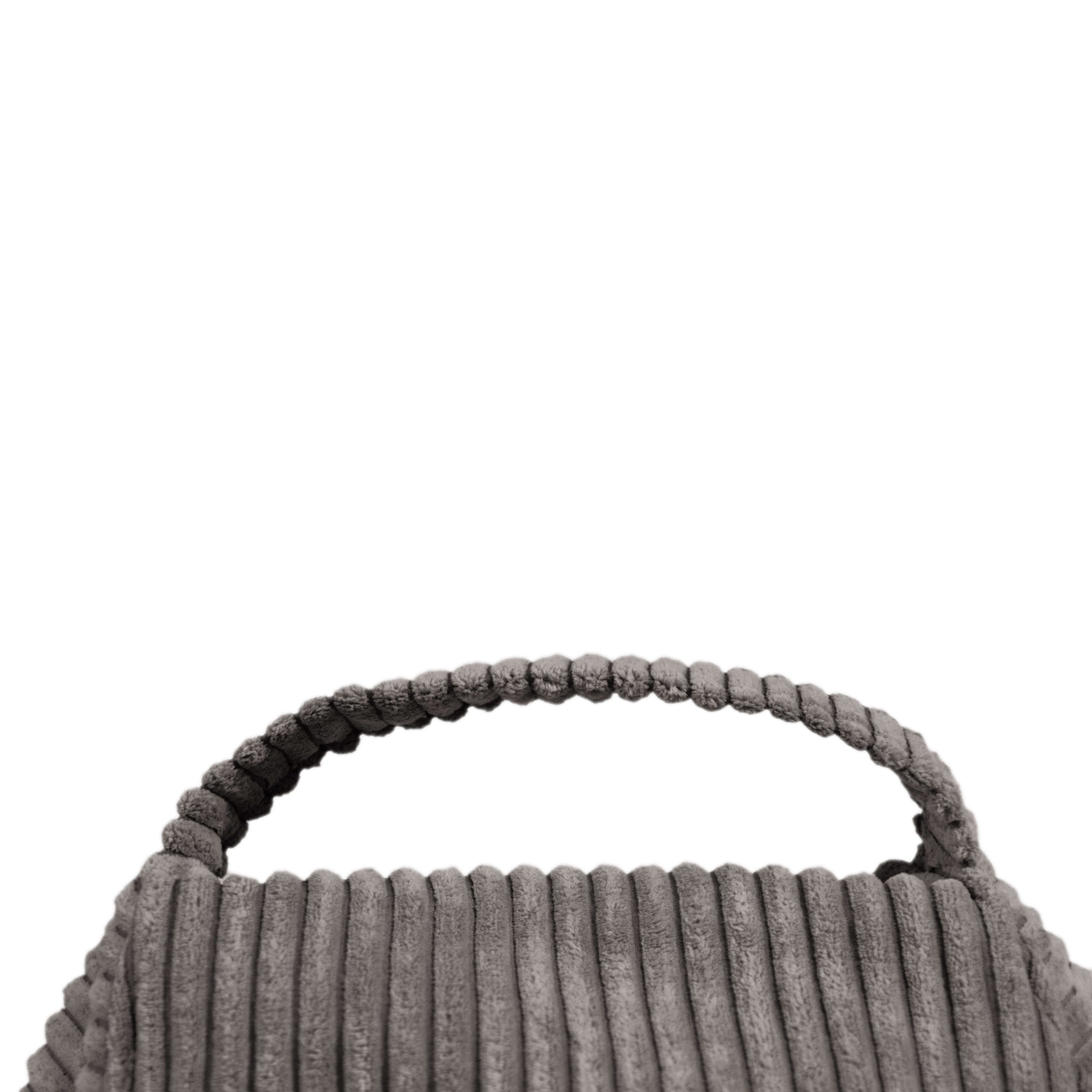 1641302732_pusku_pusku_modern_furniture_bean_bags_comfortable_design_trendy_fabric_velour_Play_Waves_Dark_Grey--CATADD_F70B_WA-- (9) Sækkestol Play Waves 80x80x85 cm - Billede 7