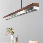 Langbordspendel i valnød og rustfri stål