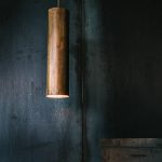 Brun kobberlampe Tube 45 cm