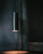 Sort kobberlampe 35 cm