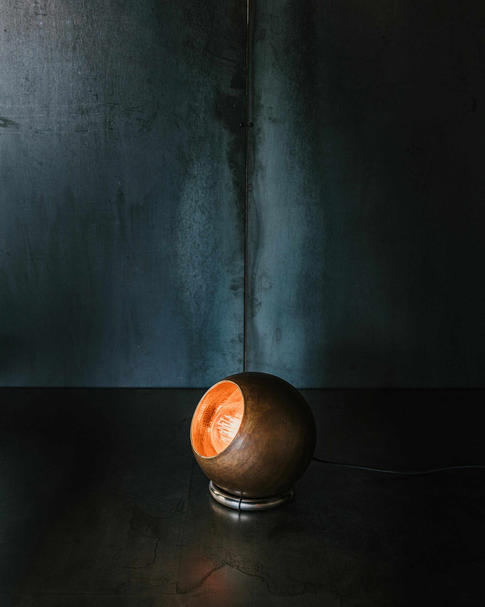 Billede af Brun kobberlampe gulvlampe 25 cm Nej Nej