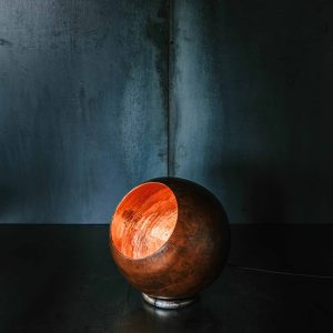 Brun kobberlampe gulvlampe 35 cm