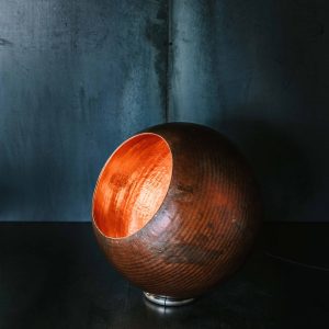 Brun kobberlampe gulvlampe 50 cm
