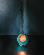 Oxideret kobberlampe 25 cm gulv