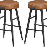 2 barstole sort stel med lækkert brunt sæde 63 cm høj