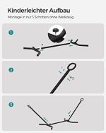 Hængekøje med stativ 210 cm grå - Billede 7