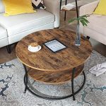 Vintage sofabord Ø 80 cm med to plader - Billede 3