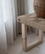 Luna bænk natur træ 100 cm - Billede 2