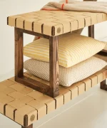 Luna bænk røget træ 100 cm - Billede 3