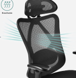 Kontorstol ergonomisk sort - Billede 8