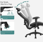 Kontorstol ergonomisk sort - Billede 4
