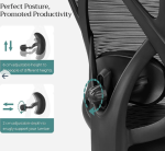 Kontorstol ergonomisk sort - Billede 5