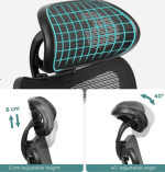 Kontorstol ergonomisk sort - Billede 6