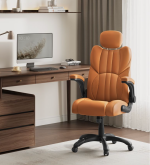 Kontorstol med klapsammen armlæn orange - Billede 2