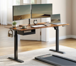 Hæve sænkebord 160 x 70 cm brun med USB stik og strømstik - Billede 2