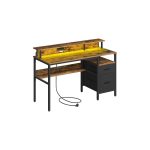 Brunt skrivebord til gaming