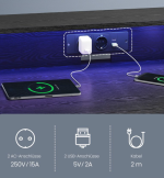 Gaming bord med LED lys 60 x 100 x 76 cm - Billede 4