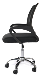 Kontorstol sort i enkelt design - Billede 2