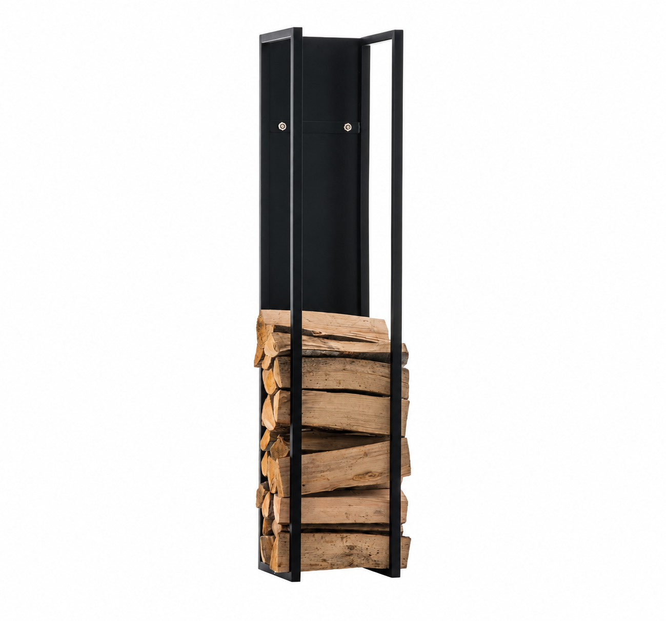 Brændeholder Spark - mat sort, 100 cm
