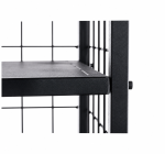 Brændeholder Forrest med hylde – sort, 120 cm - Billede 4