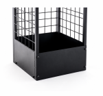 Brændeholder Forrest med hylde – sort, 120 cm - Billede 2